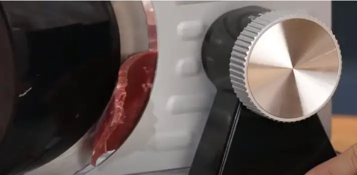 Step 4 to using meat slicer