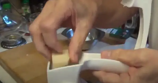 Step to slicing cheese