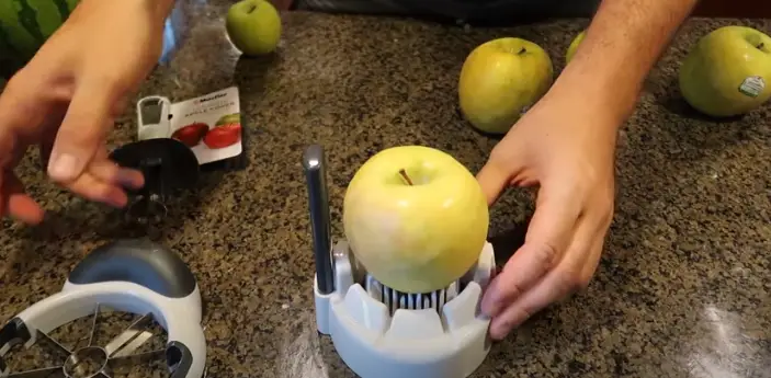 Step 1 to slice Apple